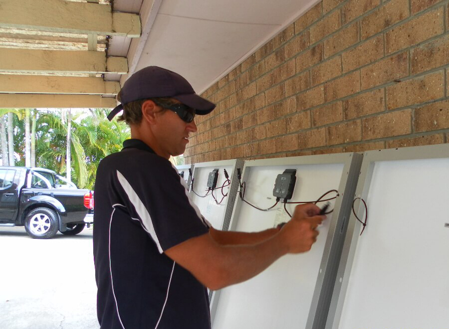 preparing solar panels